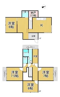 兵庫県西宮市仁川百合野町【一戸建】の間取り