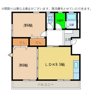 シャンゼリゼ壱番館【2階】の間取り