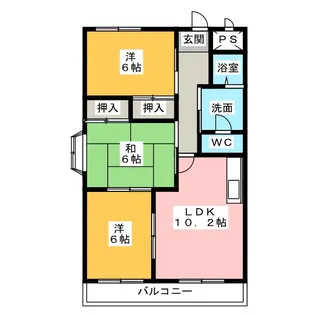 HKハイツ【3階】の間取り