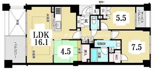 プレミスト京都御所南【2階】の間取り