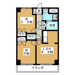 ドエルK【6階】の間取り