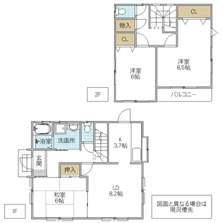 茨城県水戸市姫子1【一戸建】の間取り