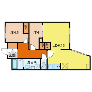 第1眉山マンション【3階】の間取り