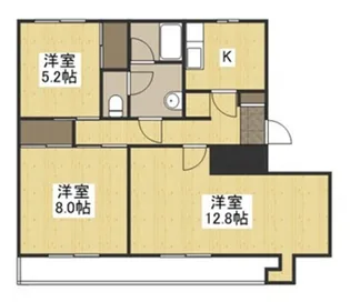 グリーンハイツ大安寺 B棟【3階】の間取り