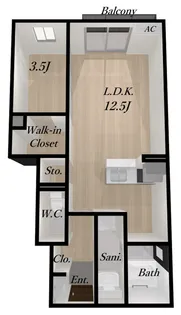 山形県山形市南二番町【アパート】の間取り
