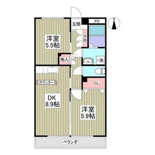 パークサイド篠崎【2階】の間取り