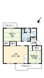 UR落合【5階】の間取り
