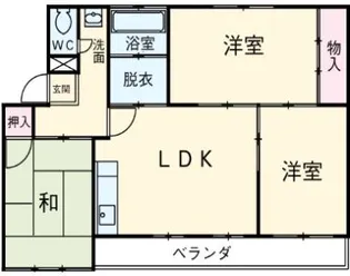 ワイズタウン 2棟【4階】の間取り