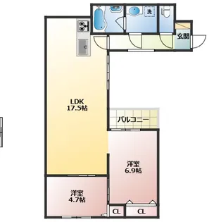 GLANZ平野【3階】の間取り