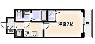 S-RESIDENCE難波Briller【4階】の間取り