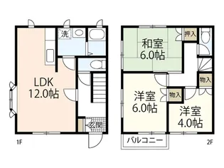 フィレンツェ原C【1階】の間取り