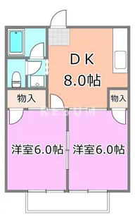 千葉県千葉市稲毛区作草部町【アパート】の間取り