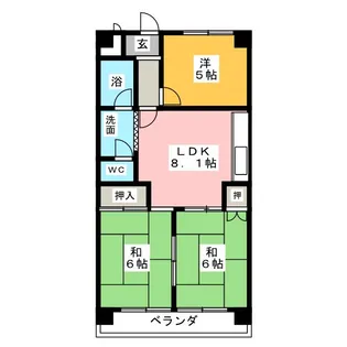 ジュネス21【2階】の間取り