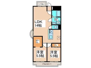 ピースフル【4階】の間取り