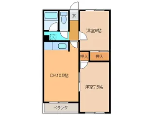 細田マンション第2【3階】の間取り