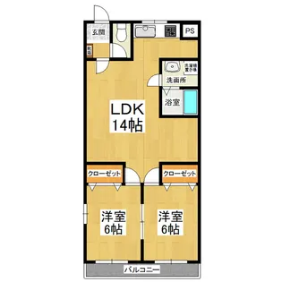 茨城県水戸市栄町2【マンション】の間取り