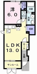 プラシード・エテルノA【1階】の間取り