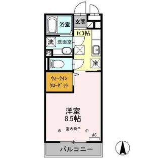 ヴィラ・デ・ソレイユ【1階】の間取り