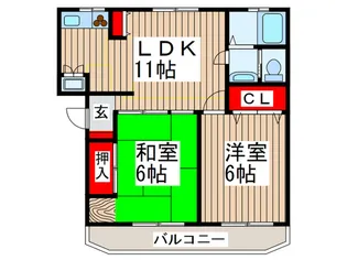 ヒルズハピネス【4階】の間取り