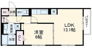 シャルム野川【3階】の間取り