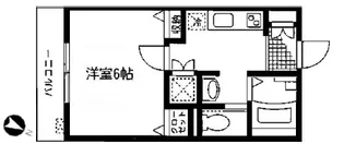 神奈川県横浜市西区花咲町4【アパート】の間取り