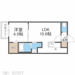 セブンスコート琴似【4階】の間取り