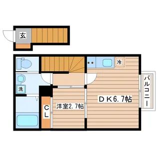 casa bonita泉崎【2階】の間取り
