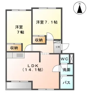グランディアKSI【2階】の間取り