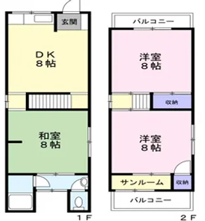 大阪府寝屋川市田井町【一戸建】の間取り