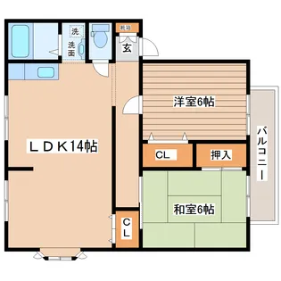 サンビレッジ国見ヶ丘C棟【1階】の間取り