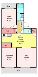 志陽ハイツ青木【4階】の間取り