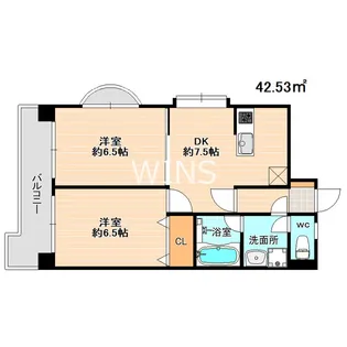福岡県福岡市博多区美野島1【マンション】の間取り