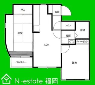 福岡県福岡市早良区小田部1【マンション】の間取り
