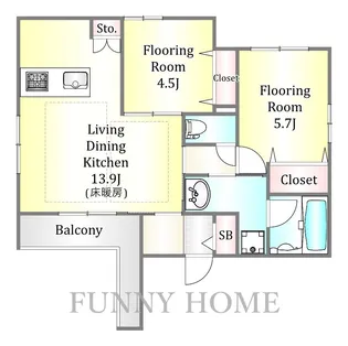 カーサドマーニ【2階】の間取り