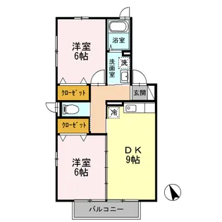 カーサマカビ【2階】の間取り