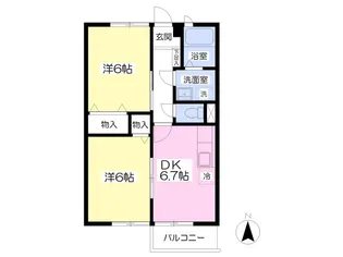 ひまわりI【1階】の間取り