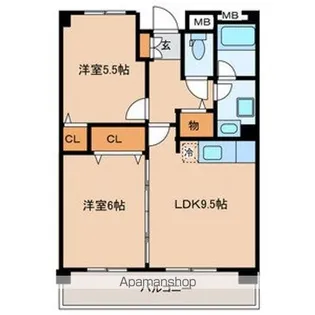 ボワ・シャテーヌ【3階】の間取り