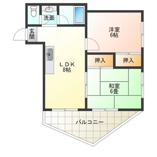 パインコート大淀【4階】の間取り