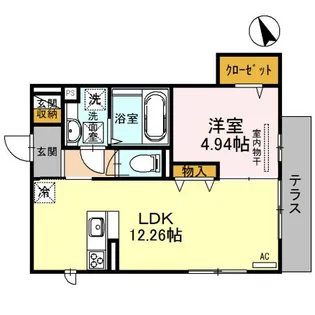 大阪府堺市北区百舌鳥赤畑町4【アパート】の間取り