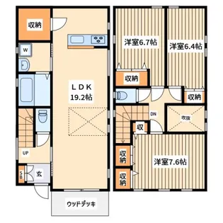 東京都国立市谷保4【一戸建】の間取り