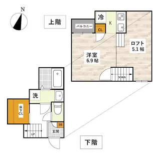 ADC健軍南ブルク【2階】の間取り
