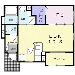 ホームタウン新田II【1階】の間取り