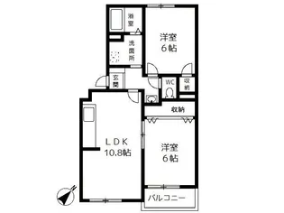 コート鵠沼【1階】の間取り