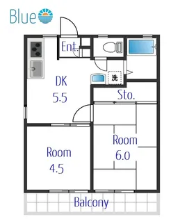 神奈川県藤沢市大鋸1【アパート】の間取り