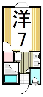 コーポYUMI ペ ッ ト 可【3階】の間取り