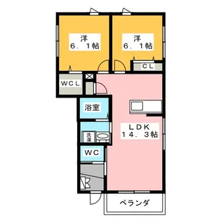 ヴァン・アメニティー B【1階】の間取り