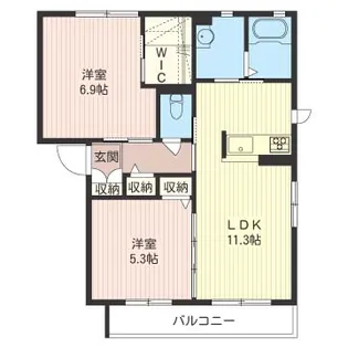 ピコロモンドI【2階】の間取り