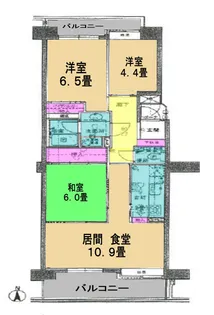 パークシティ鳥見 B棟【11階】の間取り