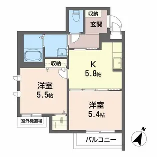シャーメゾン砂押【2階】の間取り