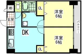 グリーンヒル生玉【4階】の間取り